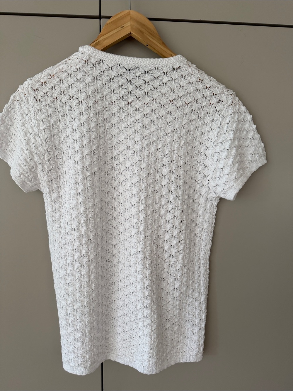 Proenza Schouler crochet Quincy tee top size M NEW - Picture 6 of 8
